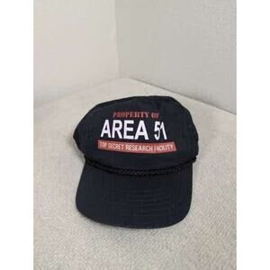 Area 51 Top Secret Research Facility Snapback Hat Black Trucker Cap Adjustable